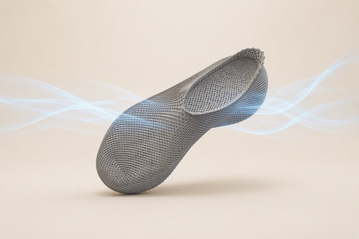 Hero: a fully open-lattice 3D-printed sneaker with air flowing through the structure